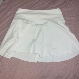 White tennis skirt